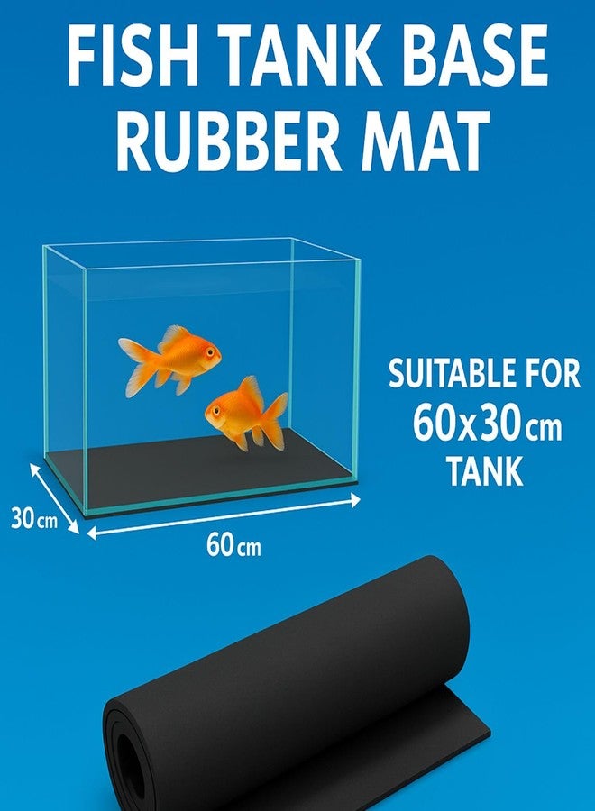 حصيرة مطاطية لحوض السمك من VAYINATO® (60 سم × 30 سم) لحماية قاعدة حوض السمك، مقاومة للماء، تتحمل الأوزان الثقيلة، وسهلة القص لضمان ثبات حوض السمك | أسود من Petzlifeworld - Image 4